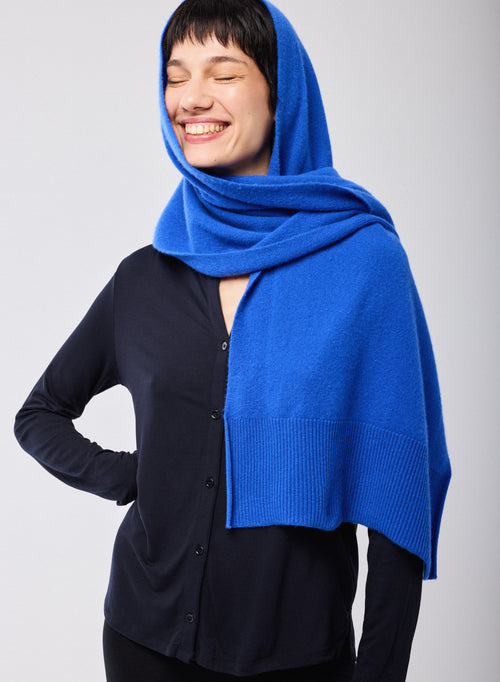 Echarpe Bleue en Cachemire - MAJESTIC FILATURES