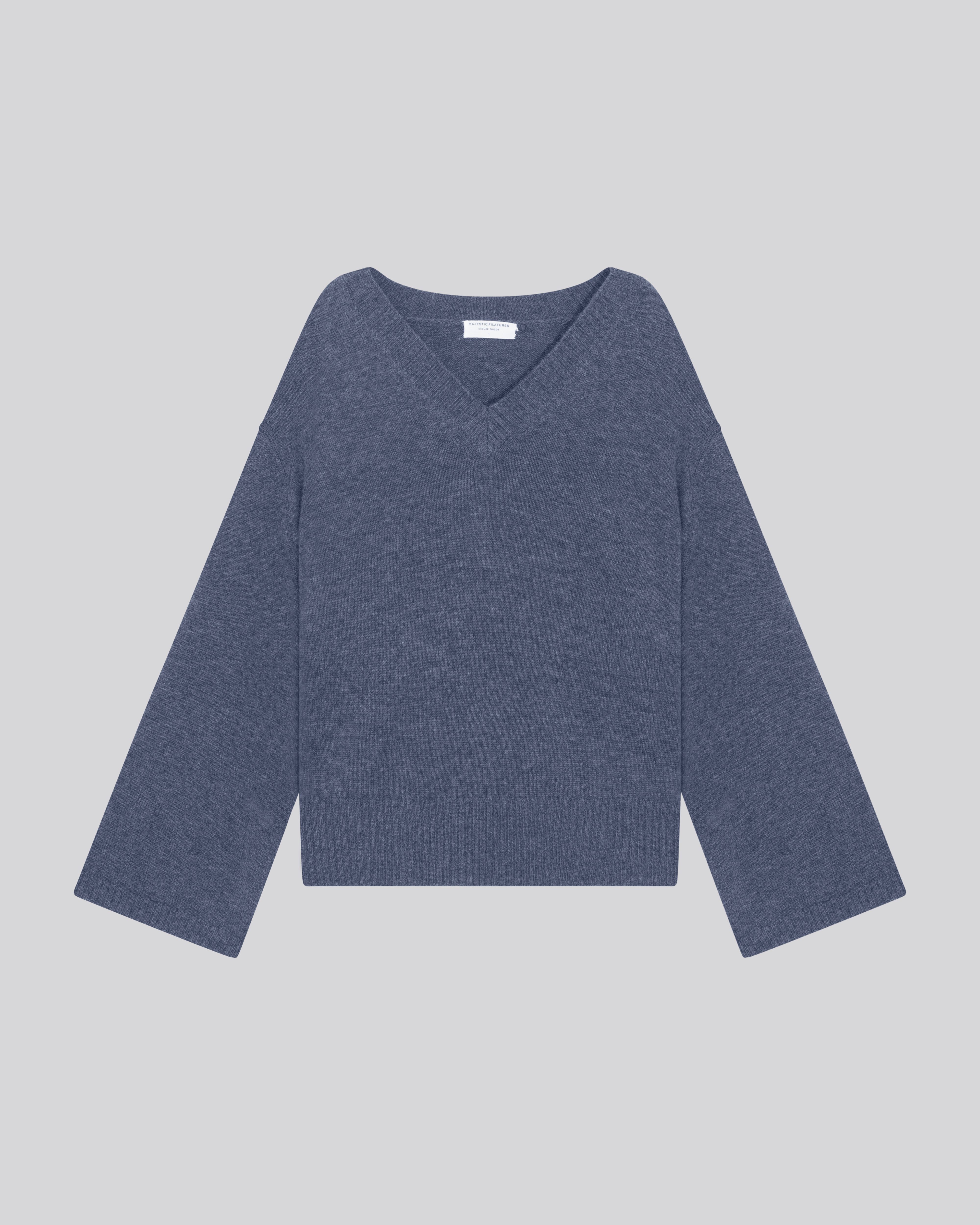 Pull Femme Majestic Filature Deluxe - Taille 2 - Beige En Cachemire Et Laine - Neuf Sans Étiquette