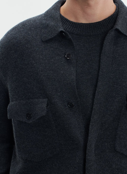 Overshirt aus merinowolle - MAJESTIC FILATURES