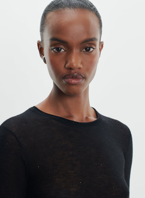 Sweater in wool and sequins  - MAJESTIC FILATURES
