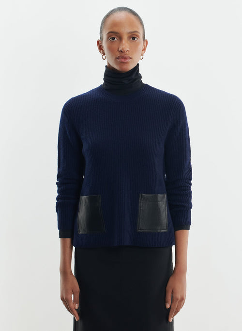 Jersey de cuero y lana merino - MAJESTIC FILATURES