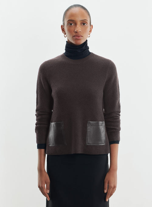 Jersey de cuero y lana merino - MAJESTIC FILATURES