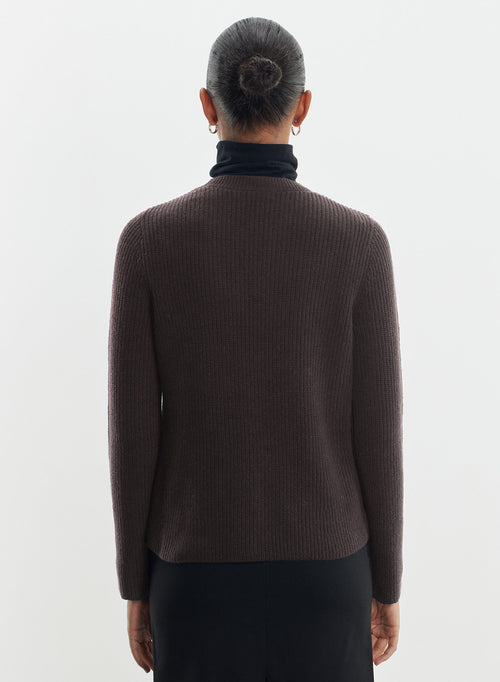 Pullover aus leder und merinowolle - MAJESTIC FILATURES