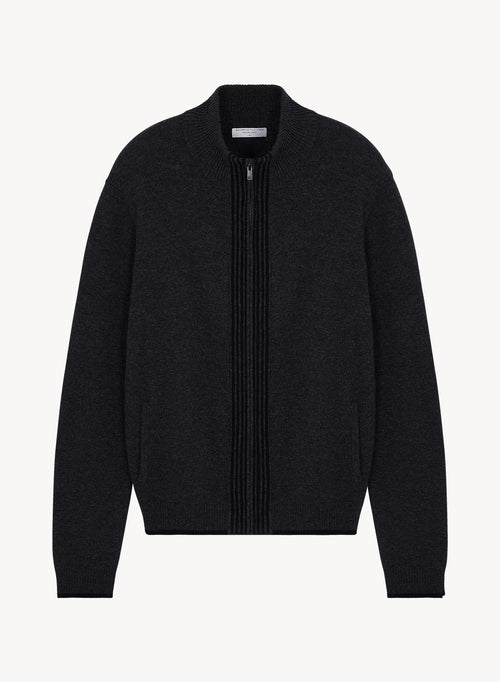 Wool and cashmere cardigan - MAJESTIC FILATURES