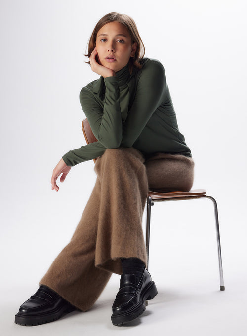 Camisa Espuma de Manga Larga en Viscosa / Elastano - MAJESTIC FILATURES