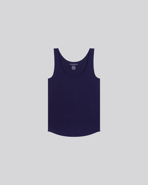 Débardeur Marine Abby finitions bourdon en Viscose et Élasthanne - MAJESTIC FILATURES