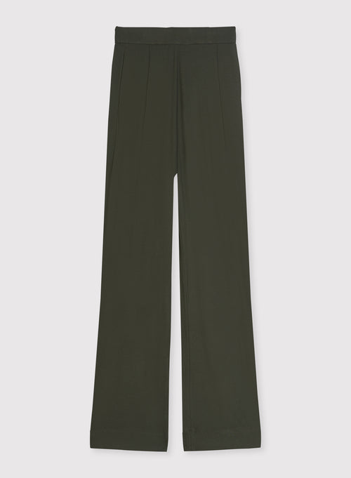Pantalon Vert en Viscose / Elasthanne - MAJESTIC FILATURES