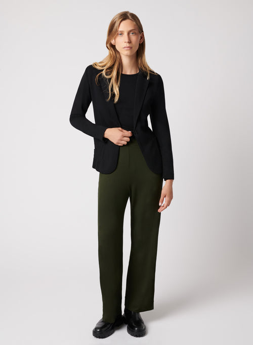 Pantalon Vert en Viscose / Elasthanne - MAJESTIC FILATURES