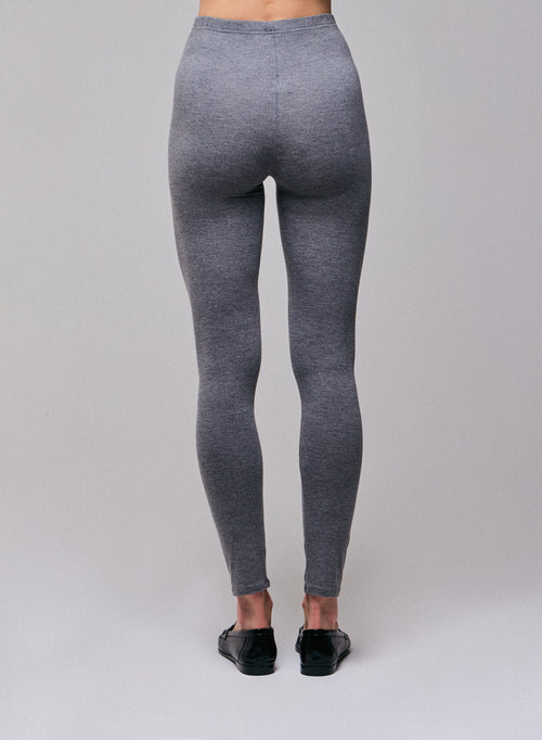 Legging Gris en Viscose / Elasthanne - MAJESTIC FILATURES