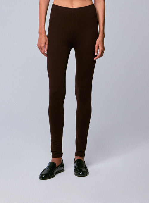 Pantalon Aubergine en Viscose / Elasthanne - MAJESTIC FILATURES