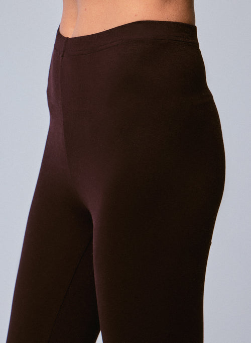 Pantalon Aubergine en Viscose / Elasthanne - MAJESTIC FILATURES