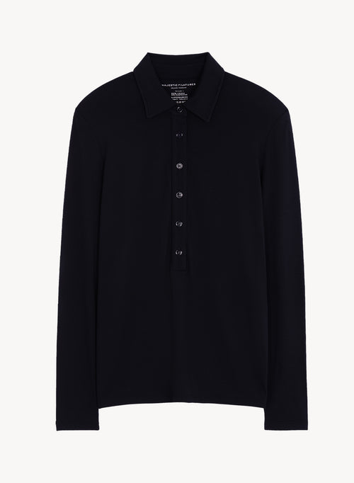 Viskose- und Elastan-Poloshirt - MAJESTIC FILATURES