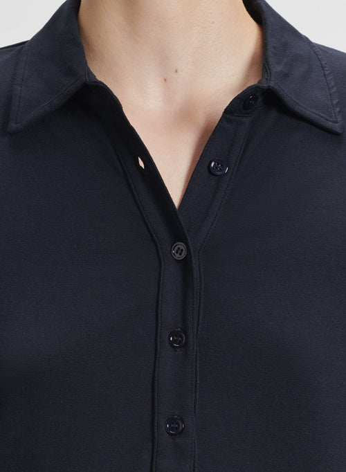Viskose- und Elastan-Poloshirt - MAJESTIC FILATURES