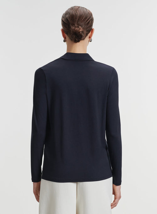 Viskose- und Elastan-Poloshirt - MAJESTIC FILATURES