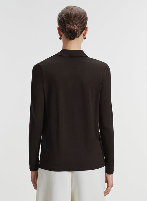 Viskose- und Elastan-Poloshirt - MAJESTIC FILATURES