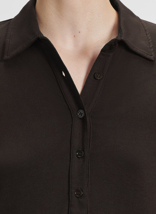 Viskose- und Elastan-Poloshirt - MAJESTIC FILATURES