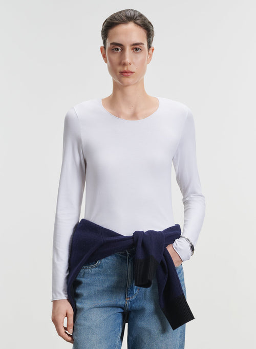 Viskose- und Elastan-T-Shirt - MAJESTIC FILATURES