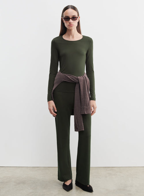 Viscose and elastane T-shirt - MAJESTIC FILATURES