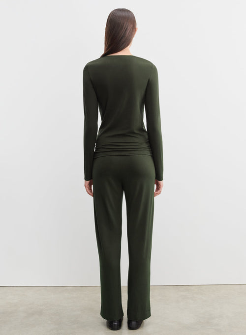 Viscose and elastane T-shirt - MAJESTIC FILATURES