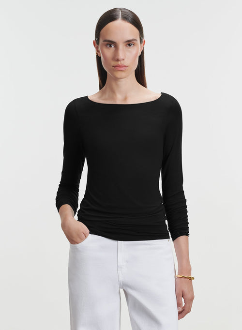 Camiseta de viscosa y elastano - MAJESTIC FILATURES