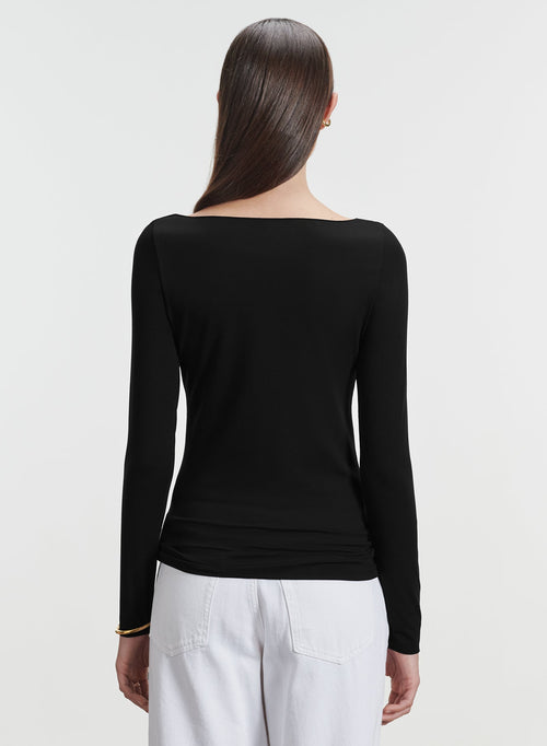 Camiseta de viscosa y elastano - MAJESTIC FILATURES