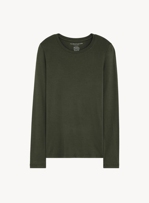 Camiseta de viscosa y elastano - MAJESTIC FILATURES