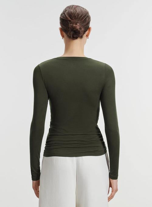 Camiseta de viscosa y elastano - MAJESTIC FILATURES