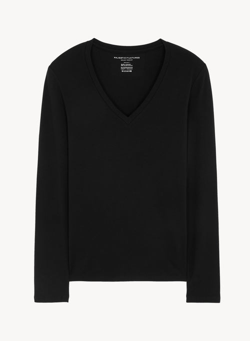 Viskose- und Elastan-T-Shirt - MAJESTIC FILATURES