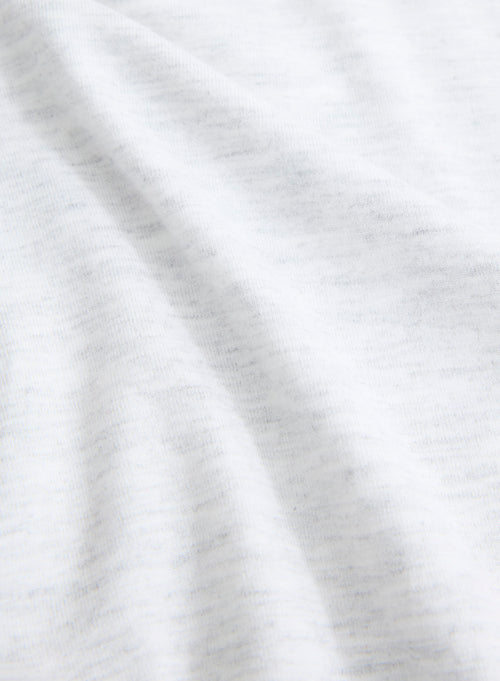 Camiseta gris perla de manga larga de viscosa y elastano con cuello vuelto - MAJESTIC FILATURES