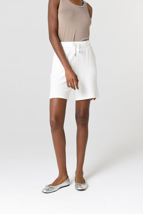 Hose aus Viskose/Elasthan in Weiß - MAJESTIC FILATURES