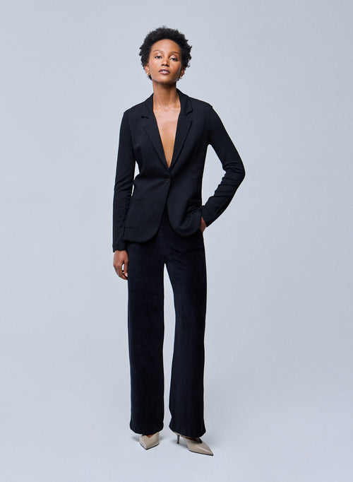 "Chaqueta Diane 1 botón de Viscosa / Elastano" - MAJESTIC FILATURES