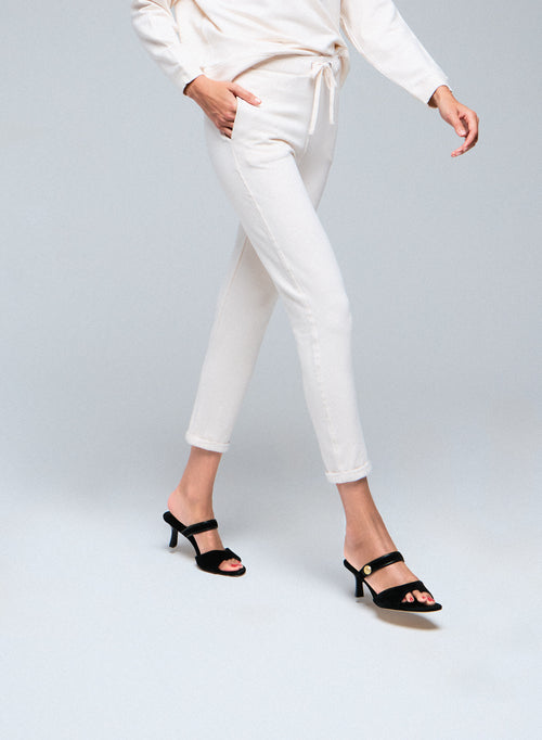 Pantalon Blanc en Viscose / Elasthanne - MAJESTIC FILATURES