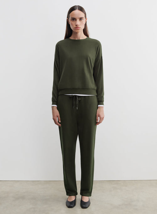 Viscose and elastane trousers - MAJESTIC FILATURES