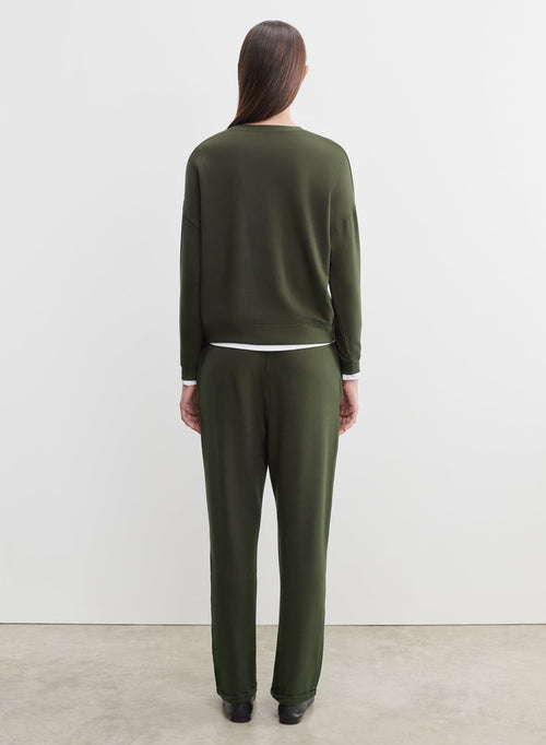 Viscose and elastane trousers - MAJESTIC FILATURES