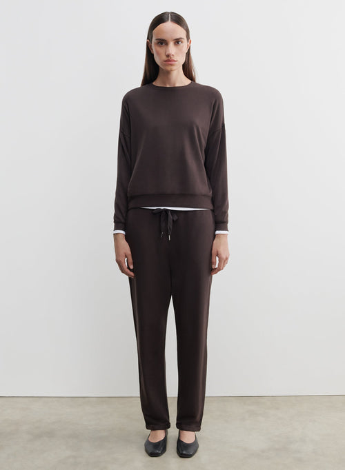 Viscose and elastane trousers - MAJESTIC FILATURES