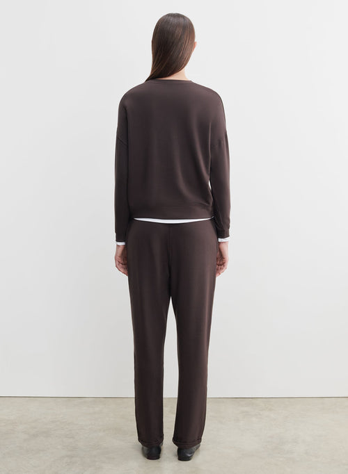 Viscose and elastane trousers - MAJESTIC FILATURES