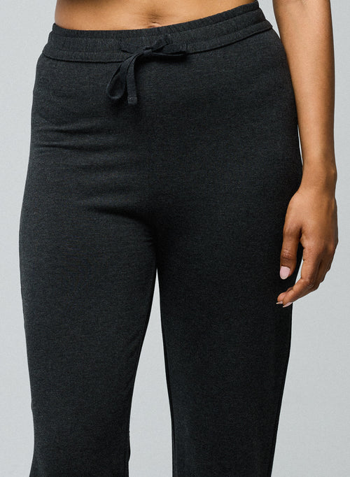 Pantalon Gris en Viscose / Elasthanne - MAJESTIC FILATURES