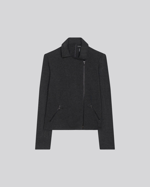 Veste Gris Veste Manches Longues en Viscose / Elasthanne - MAJESTIC FILATURES