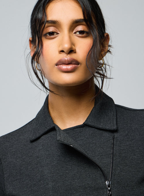 Veste Gris Veste Manches Longues en Viscose / Elasthanne - MAJESTIC FILATURES