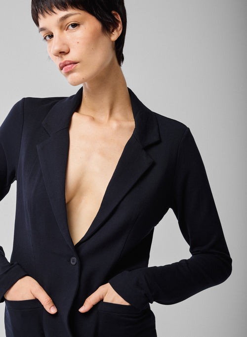 Chaqueta Marino Mangas Largas en Viscosa / Elastano - MAJESTIC FILATURES