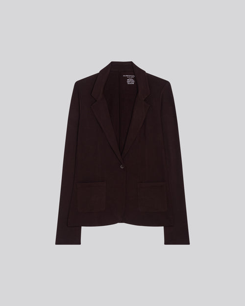 Aubergine long-sleeved jacket in viscose / elastane - MAJESTIC FILATURES
