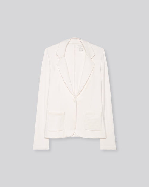 Weiße langärmelige Jacke aus Viskose / Elasthan - MAJESTIC FILATURES