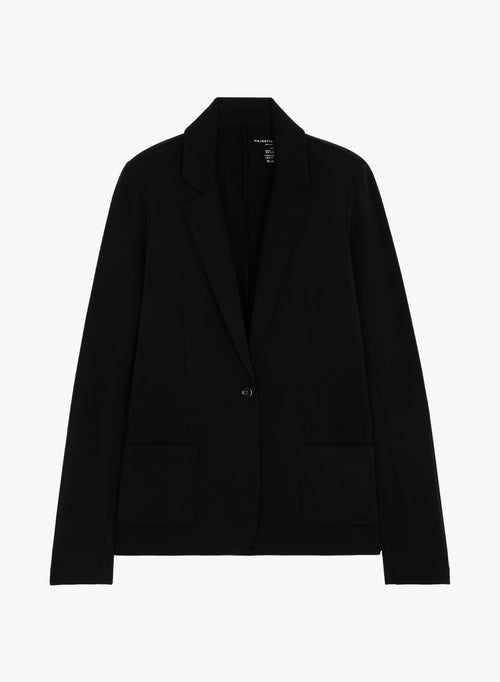 Schwarzes Jacke Lange Ärmel aus Viskose / Elasthan - MAJESTIC FILATURES