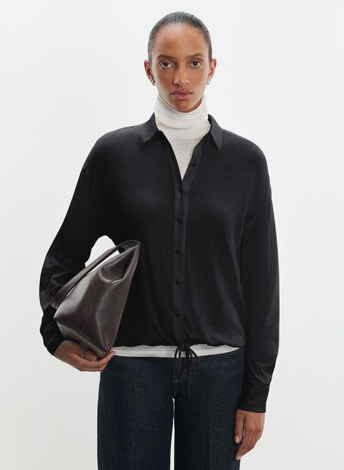 Chemise en coton et cachemire - MAJESTIC FILATURES