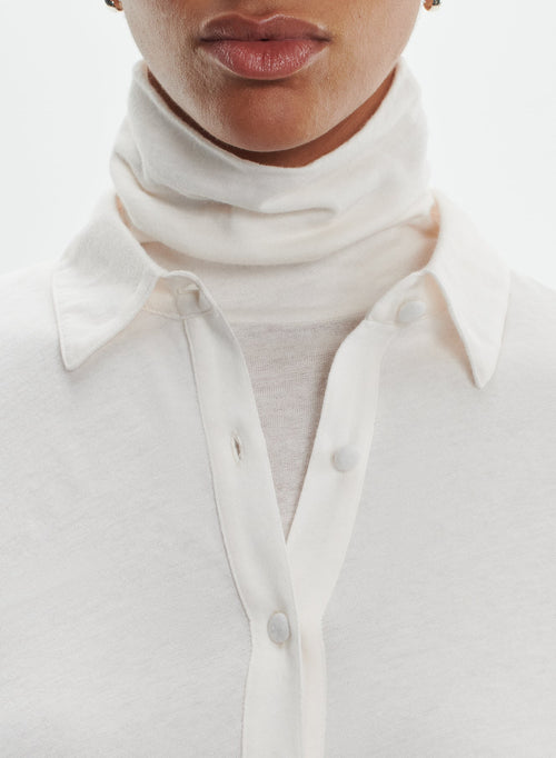 Shirt in cotton and cashmere - MAJESTIC FILATURES