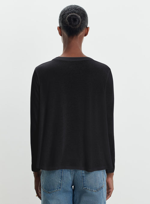 T-shirt en coton et cachemire - MAJESTIC FILATURES