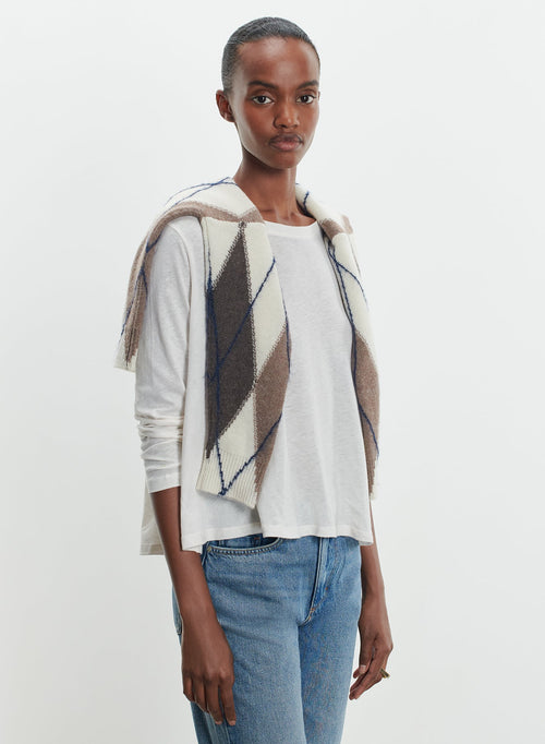 T-shirt en coton et cachemire - MAJESTIC FILATURES