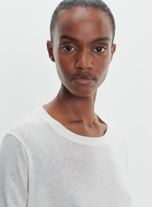 T-shirt en coton et cachemire - MAJESTIC FILATURES