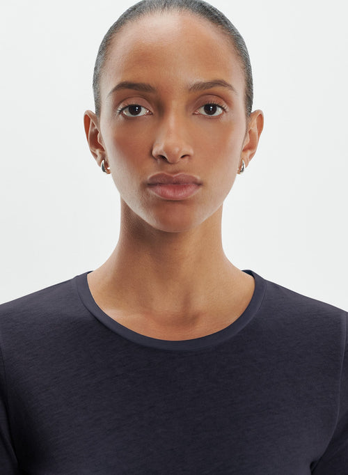 T-shirt in organic cotton and cashmere - MAJESTIC FILATURES