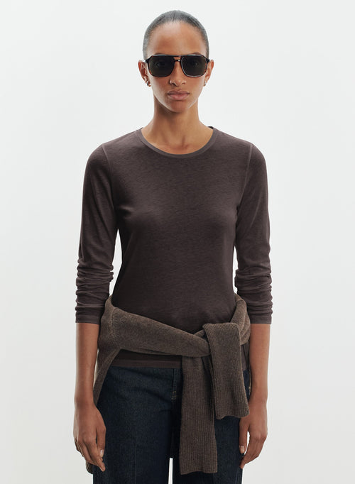 T-shirt en coton organique et cachemire - MAJESTIC FILATURES